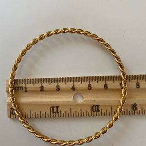 925 Silver handmade twist bangle 18k yellow gold plated stunning bracelet